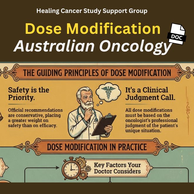 dose modification australian oncology patients guide